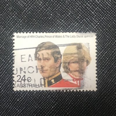 （F35)外國郵票 澳洲 澳大利亞 殿下與黛安娜之婚姻紀念