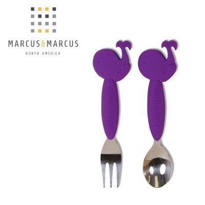 Marcus & Marcus 不鏽鋼叉匙餐具組/兒童餐具 鯨魚