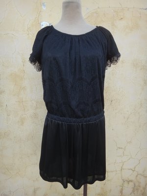 jacob00765100 ~ 正品 ef-de 黑色蕾絲 美型洋裝 Size: 9