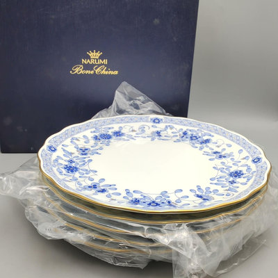 回流精品瓷器Narumi鳴海骨瓷米蘭系列餐盤甜品水果盤碟，全