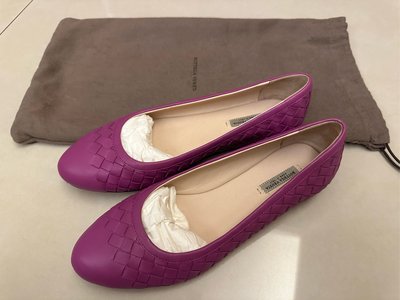 Bottega Veneta BV全新紫色編織娃娃鞋平底鞋