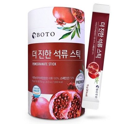 ￼韓國 BOTO 100%高濃度紅石榴汁 單包 石榴果汁 15g