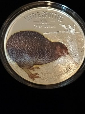 2018紐西蘭 Little Spotted Kiwi 1英兩 Proof 銀幣1枚 (全新未使用)