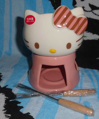 日版﹝Sanrio Original﹞限量※ Hello Kitty 凱蒂貓 ※日本製【Kitty大臉造型】陶瓷巧克力鍋