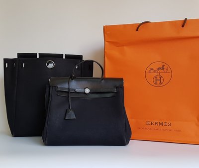 Hermes  愛馬仕  經典款  Herbag 系列  後背包 ， Hermès 保證真品 超級特價便宜賣