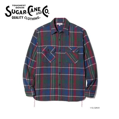 BTO 日本【SUGAR CANE】法蘭絨格紋長袖襯衫
