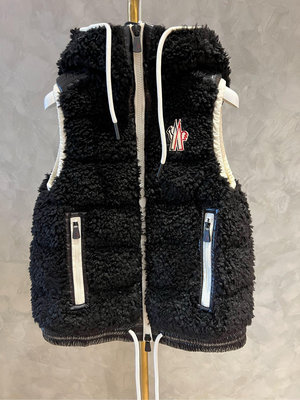 推薦/Moncler Grenoble Teddy Fleece Vest 滑雪系列泰迪羽絨背心 黑色