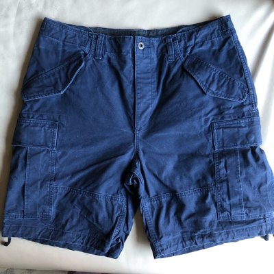 [品味人生2]保證正品 Polo Ralph Lauren. 藍色 騎士剪裁 短褲 休閒短褲 size 34