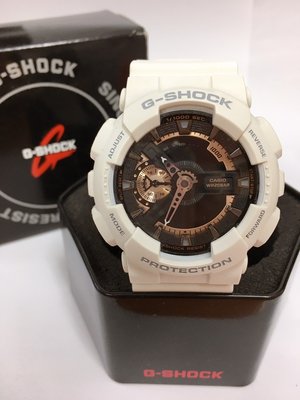 【HOMIEZ】CASIO G-SHOCK GA110RG-7A【GA110RG-7A】白/玫瑰金 手錶