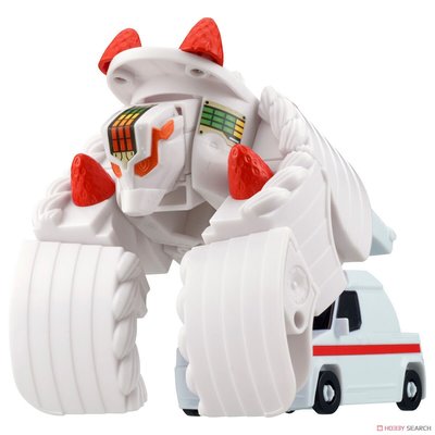 ☆案內批發☆出清特價 萬代 824879 UNITO機器人 急救車蛋糕猩猩 瞬間變形機器人 可動人偶模型公仔景品擺飾