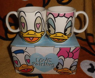 日版﹝Disney﹞限定※Donald Duck唐老鴨和黛西※【LOVE PAIR Mug立體浮雕】馬克杯組