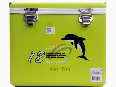 《三富釣具》冰寶 海豚12休閒冰箱(鑽) TH-120 12L(13.5) 藍/綠-顏色隨機 360*260*315mm