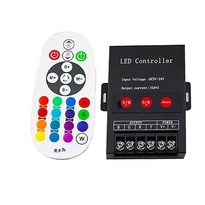 45A 360W RGB 控制器 24鍵遙控器 rgb控制 七彩控制器 LED燈