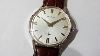 一元起標 瑞士 BENRUS 賓如仕 正14白K金 手動上鍊 (中性款) 機械錶