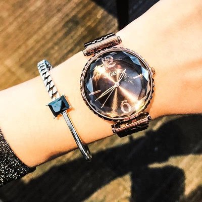 2018美賓正品抖音網紅手錶女鋼帶簡約鏈條大氣石英表簡約小巧歐美細帶