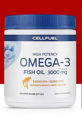 【小圓仔全球購】美國進口CELLFUEL原裝深海魚油420粒歐米伽3軟膠囊成人DHA中老年