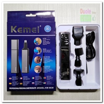KM-6336科美Kemei4合一充電式刮鬍刀/修眉器/鼻毛器/鬢角刀/電動刮鬍刀/刮鬍機修眉器/鼻毛機/USB充電