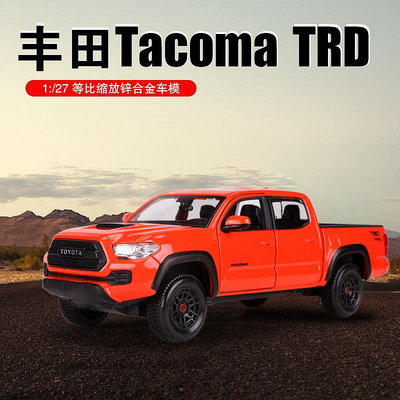 汽車模型 美馳圖1/27 汽車模型玩具2023豐田塔科馬Tacoma TRD Pro 車模收藏