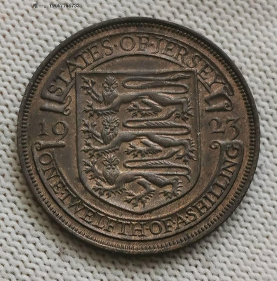銀幣H36--1923年澤西島1/12先令銅幣--英皇喬治五世