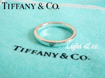 【Light &amp; co.】專櫃真品已送洗 TIFFANY &amp; CO 925 純銀 鑲鑽石戒指 單鑽 白鑽 經典款