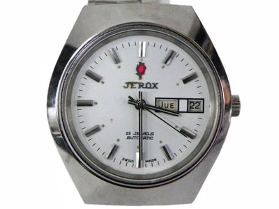 機械錶 [JEROX 3040] 自由人-自動+手上鍊[21石][白色面]中性/時尚/軍錶[庫存新錶]
