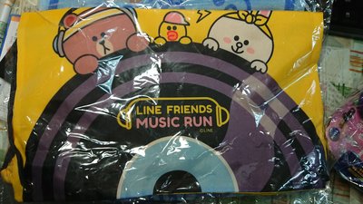 LINE FRIENDS music run 束口袋