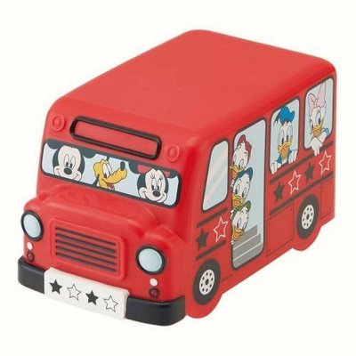【現貨】【wendy kids】日本進口 迪士尼 DISNEY 米奇 MICKEY 雙層公車造型塑膠便當盒 460ml