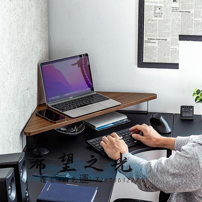 螢幕增高架日本SANWA轉角桌上架顯示器增高架辦公桌轉角置物架三角桌面電腦置物架屏幕支架護頸工位台式加高墊拐角抬螢幕支架