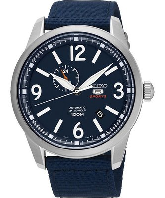 SEIKO 精工5號盾牌24石機械腕錶(SSA301J1)-藍/42mm 4R37-01D0B新品