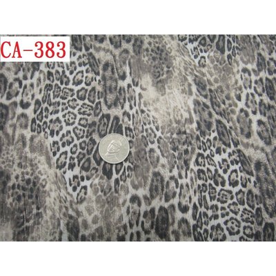布料 雪紡豹紋布 (特價10呎400元)【CANDY的家2館】CA-383 春夏咖啡豹紋雪紡壓折洋裝布