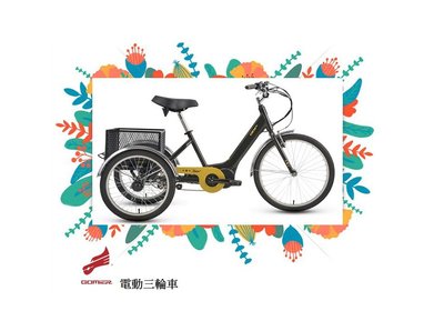 【單車甜心】台灣三輪車第一品牌-外銷車種24吋三輪電動車