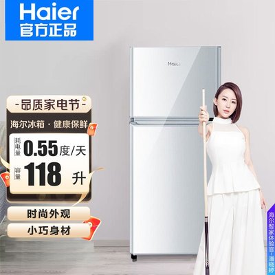 海爾/Haier電冰箱兩門家用迷你小型宿舍租房BCD-118TMPA