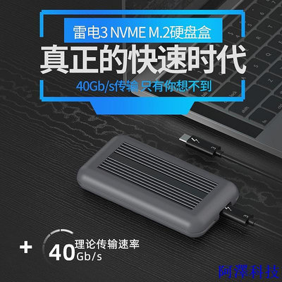 阿澤科技現貨 藍碩 雷電3移動硬碟盒M.2 NVME固態SSD外接硬碟殼Thunderbolt 3