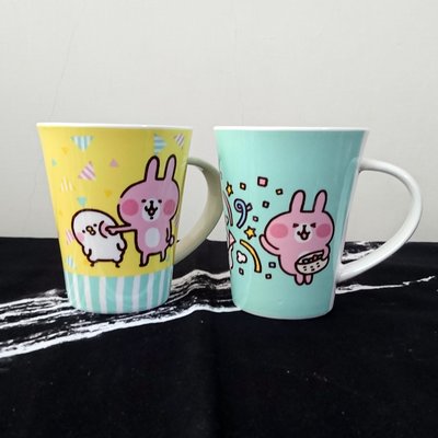♫瓦妮玩樂趣♫全新 卡娜赫拉的小動物 馬克杯2入兔兔 P助 陶瓷杯 馬克杯 咖啡杯 單耳杯 水杯 杯子