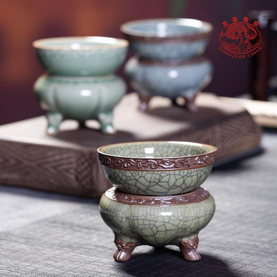龍泉青瓷茶漏茶濾復古創意茶葉濾網隔陶瓷家用茶水過濾器茶具配件
