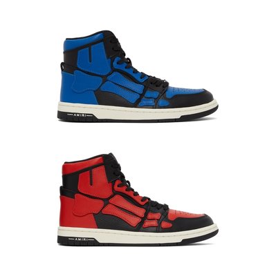 [全新真品代購-F/W21 SALE!] AMIRI 黑紅/黑藍配色 高筒 休閒鞋 / 運動鞋