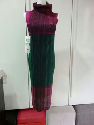 正品ISSEY MIYAKE/pleats please/PP/三宅一生me 漸層設計款 長洋裝小禮服晚宴服