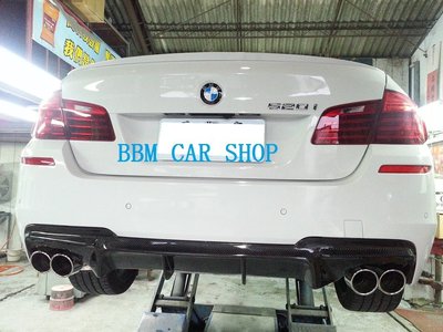 BMW F10 520 528 535 550 改4出排氣管.全白鐵加速尾段.排氣管(實車安裝照片)