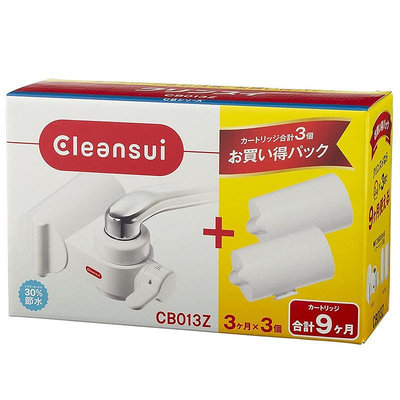CleanSui 三菱 CB013Z -WT 水龍頭型濾水器 淨水器 附轉接頭 加送2個濾芯 濾心 [3東京直購]