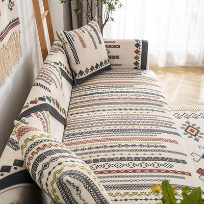 優惠折扣碼------沙發墊四季通用布藝皮防滑棉麻三人坐墊子北歐風格套罩巾靠背客廳