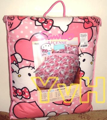 ==YvH==正版卡通 日本授權台灣製 Kitty粉色涼被 附手提收納袋 **不挑款限量特價賣**(現貨)