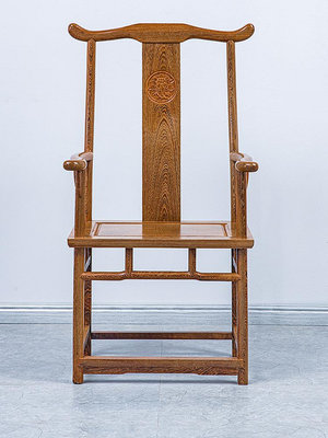 紅木家具雞翅木官帽椅實木靠背椅中式太師椅休閑辦公椅子