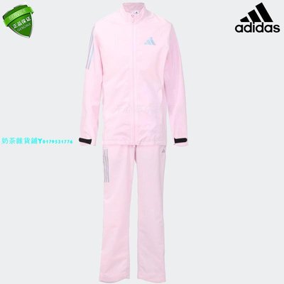 正品 Adidas IC1417 2023年新款女士高爾夫雨衣套裝 上衣長褲