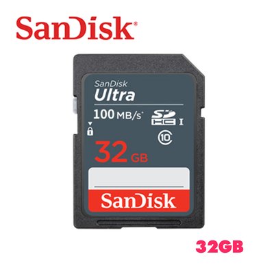「阿秒市集」SanDisk Ultra 32G 100M SDHC C10 U1 相機 記憶卡 大卡