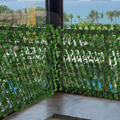 下殺-木柵欄-陽臺庭院植物伸縮遮擋綠植欄桿護欄裝飾綠植木籬笆防腐木柵欄圍欄