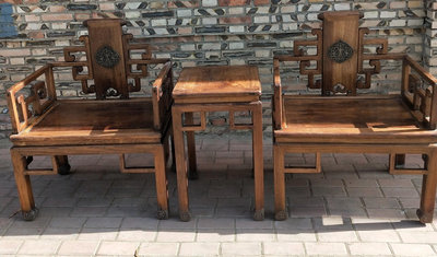 清代古董木器二手老舊家具古玩雜項擺件收藏回收老海黃太師椅禪椅8821【如意坊】圓雕 根雕 檀木