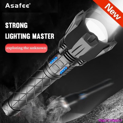 現貨 新Asafee 4500-5000LM 超亮度 0 8 XHP 60 LED 手電筒 6 芯 LED可-簡約