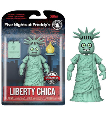 美國沃爾瑪限定Funko Five Nights At Freddy's佛萊迪餐館 五夜驚魂Liberty CHICA自由奇卡公仔