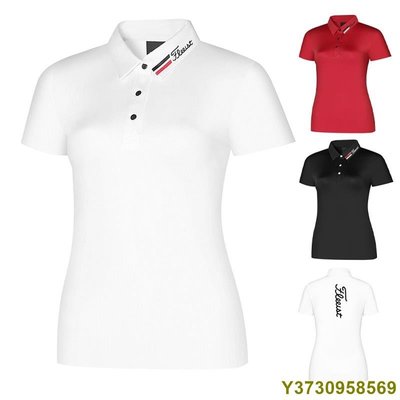 Titleist 高爾夫女款服裝上衣夏季新款緊身女上衣透氣排汗golf球衣POLO衫-MIKI精品