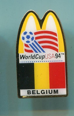 1994年 美國 世界杯足球 FIFA 章 徽章 麥當勞 比利時